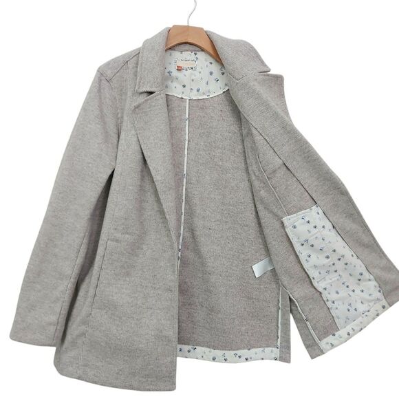 Anthropologie Pilcro Blazer Jacket Womens Large Brown Button Pinstripe Academy - Picture 5 of 13